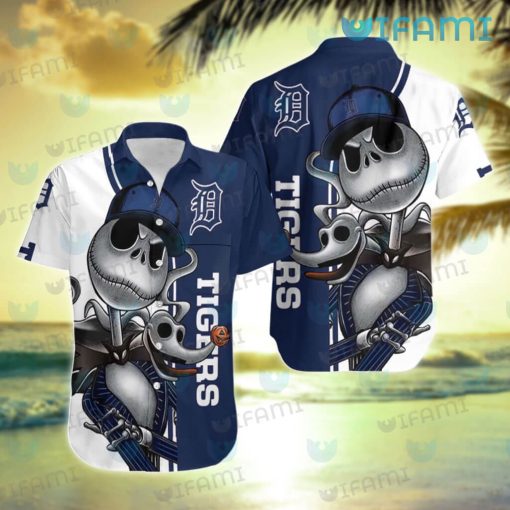 Detroit Tigers Hawaiian Shirt Jack Skellington Zero Detroit Tigers Gift