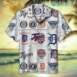 Detroit Tigers Hawaiian Shirt Logo History Detroit Tigers Gift