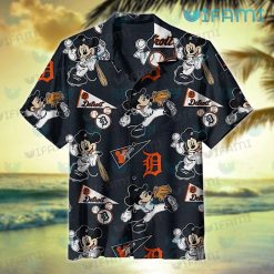 Detroit Tigers Hawaiian Shirt Mickey Mouse Pattern Detroit Tigers Gift