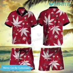Diamondbacks Hawaiian Shirt Cannabis Leaf Personalized Arizona Diamondbacks Gift