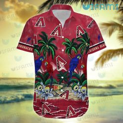 Diamondbacks Hawaiian Shirt Parrot Couple Tropical Beach Arizona Diamondbacks Present