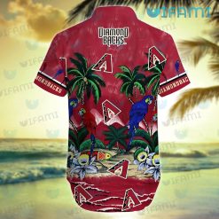 Diamondbacks Hawaiian Shirt Parrot Couple Tropical Beach Arizona Diamondbacks Present Front