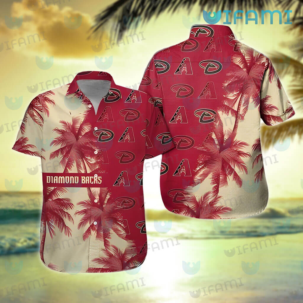 Diamondbacks Hawaiian Shirt Red Coconut Tree Logo Arizona Diamondbacks Gift  - Personalized Gifts: Family, Sports, Occasions, Trending