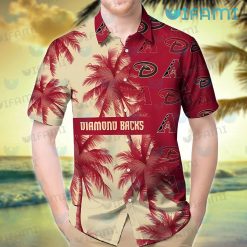 Diamondbacks Hawaiian Shirt Red Coconut Tree Logo Arizona Diamondbacks Gift