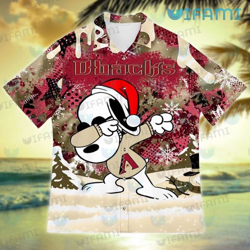 Diamondbacks Hawaiian Shirt Snoopy Dabbing Snowflake Arizona Diamondbacks Gift
