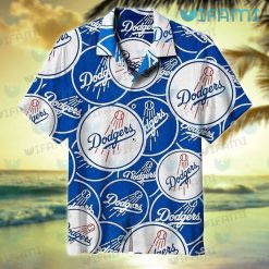 Dodgers Button Up Shirt Logo Pattern Los Angeles Dodgers Gift