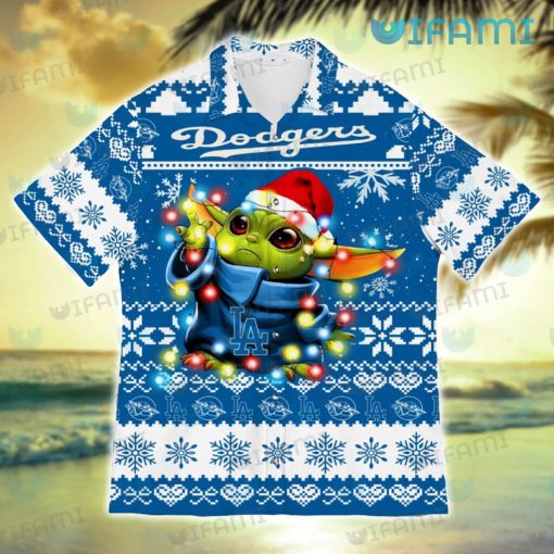 Dodgers Hawaiian Shirt Baby Yoda Lights Los Angeles Dodgers Gift