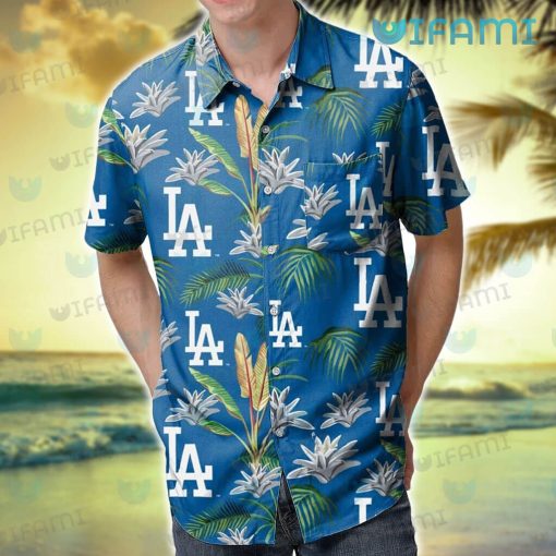 Dodgers Hawaiian Shirt Banana Tree Logo Pattern Los Angeles Dodgers Gift