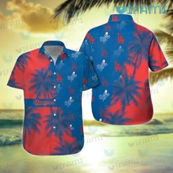 Dodgers Hawaiian Shirt Blue Red Coconut Tree Los Angeles Dodgers Gift