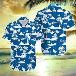 Dodgers Hawaiian Shirt Coconut Tree Beach Los Angeles Dodgers Gift