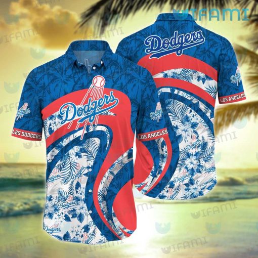 Dodgers Hawaiian Shirt Flower Pattern Los Angeles Dodgers Gift