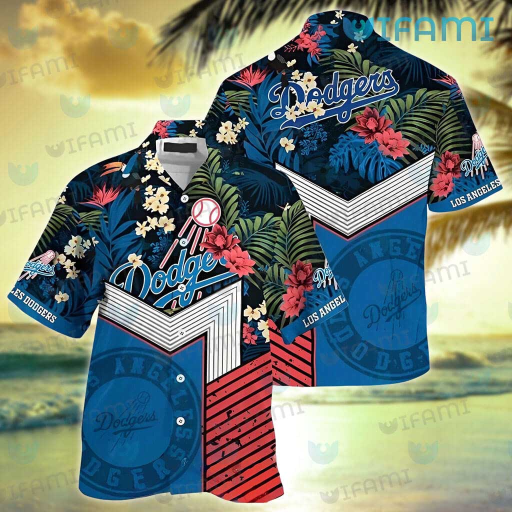 La Dodgers Tropical Pattern Hawaiian Shirt