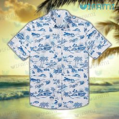 Dodgers Hawaiian Shirt Hibiscus Coconut Tree Los Angeles Dodgers Gift