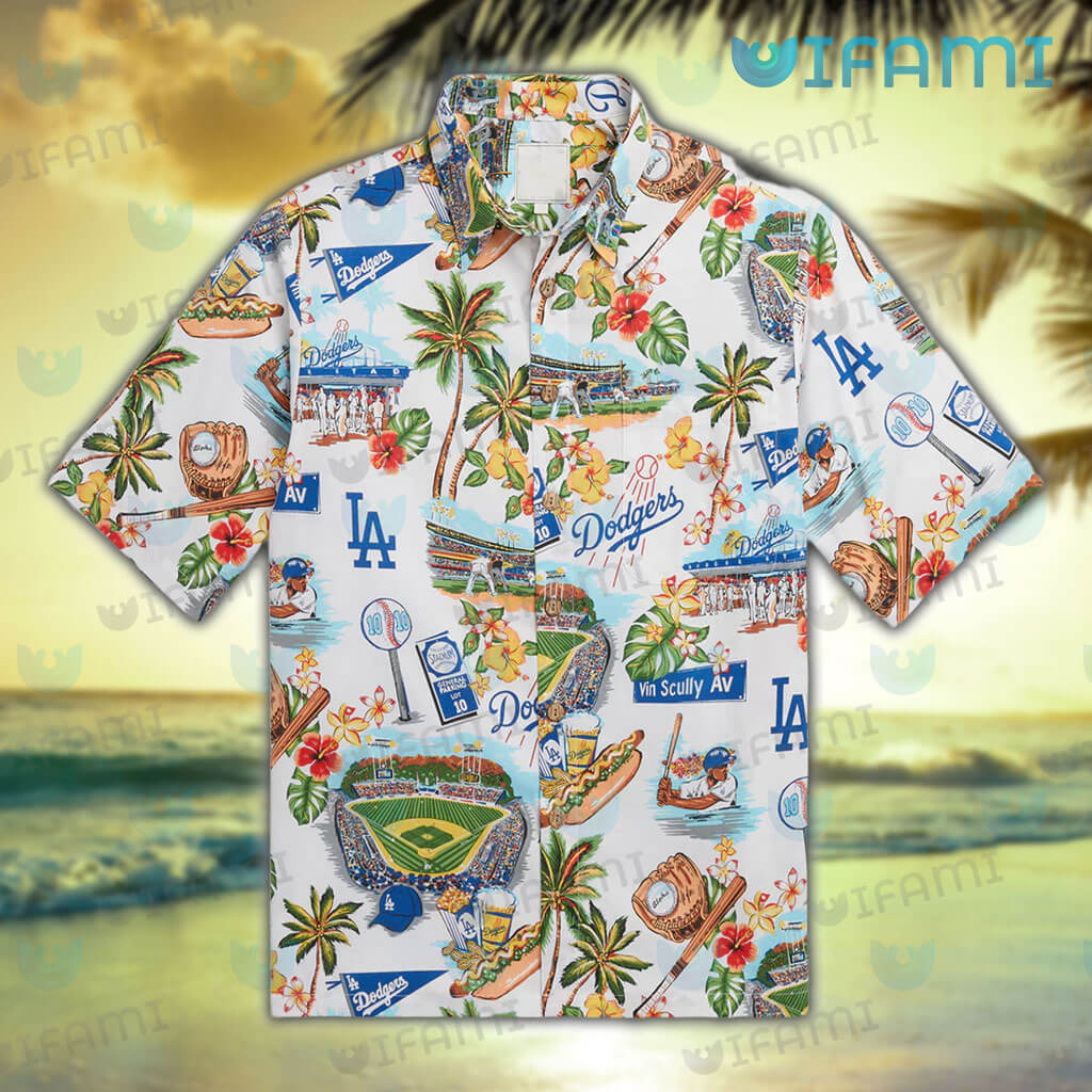 Los Angeles Dodgers Aloha Tropical Hawaiian Shirt Gift For Summer Vacation