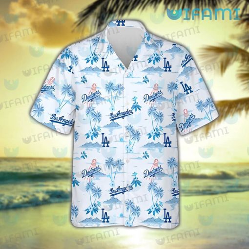 Dodgers Hawaiian Shirt Island Coconut Tree Los Angeles Dodgers Gift
