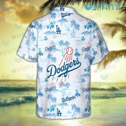 Dodgers Hawaiian Shirt Island Coconut Tree Los Angeles Dodgers Present Back