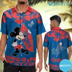 Dodgers Hawaiian Shirt Mickey Mouse Surfboard Los Angeles Dodgers Gift