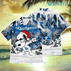 Dodgers Hawaiian Shirt Snoopy Dabbing Christmas Los Angeles Dodgers Gift