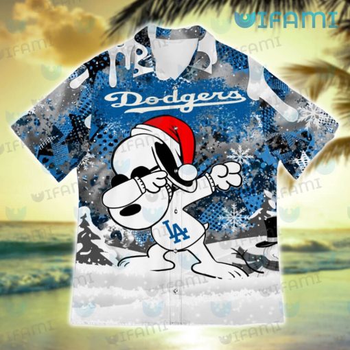 Dodgers Hawaiian Shirt Snoopy Dabbing Christmas Los Angeles Dodgers Gift