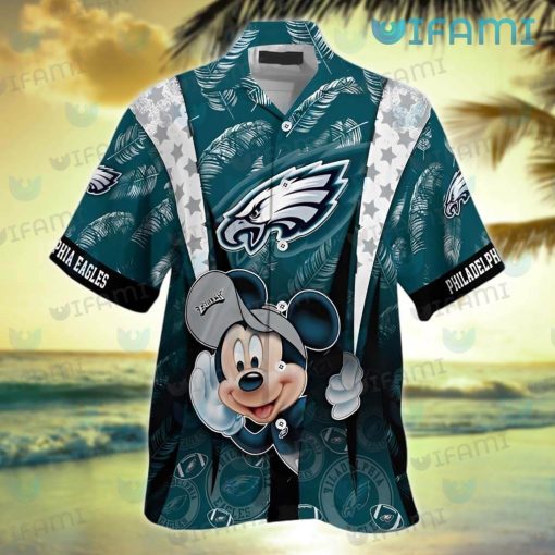 Eagles Hawaiian Shirt Mickey Mouse Feather Logo Philadelphia Eagles Gift