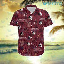 FSU Hawaiian Shirt Coconut Tree Pattern FSU Present