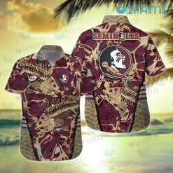 FSU Hawaiian Shirt Fishbone Pattern Florida State Seminoles Gift