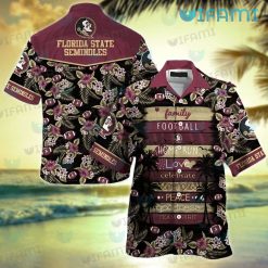 FSU Hawaiian Shirt Football Love Peace FSU Gift