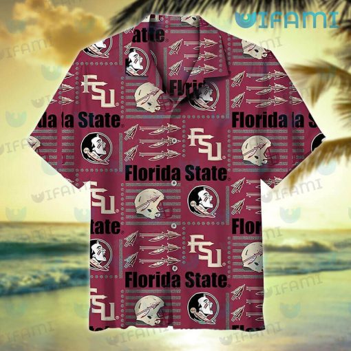 FSU Hawaiian Shirt Graphic Design Florida State Seminoles Gift