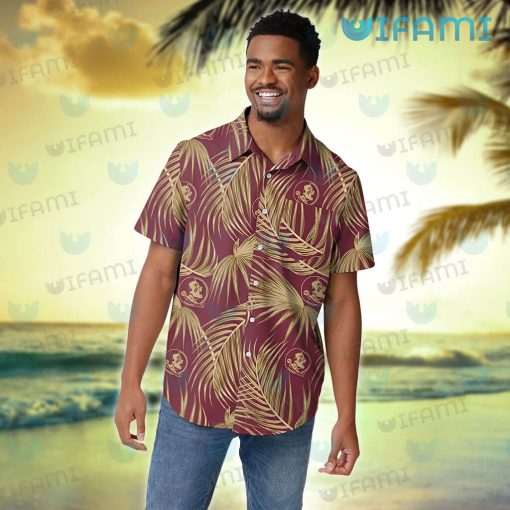 FSU Hawaiian Shirt Palm Leaf Pattern FSU Gift