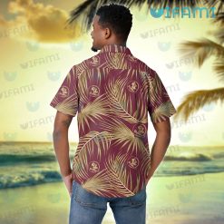 FSU Hawaiian Shirt Palm Leaf Pattern FSU Present Back