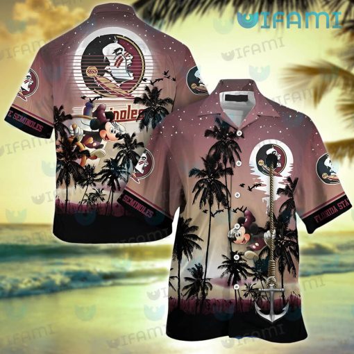 FSU Hawaiian Shirt Pirate Mickey Mouse FSU Gift