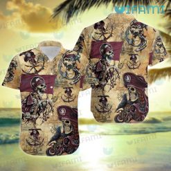 FSU Hawaiian Shirt Pirate Skeleton Florida State Seminoles Gift