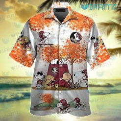 FSU Hawaiian Shirt Snoopy Charlie Woodstock Autumn FSU Gift