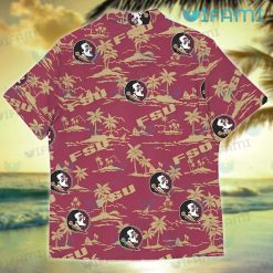 FSU Hawaiian Shirt Tropical Island Florida State Seminoles Present Back