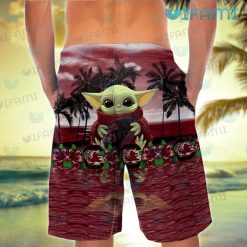 Gamecocks Hawaiian Shirt Baby Yoda Beach Gamecocks Short Back