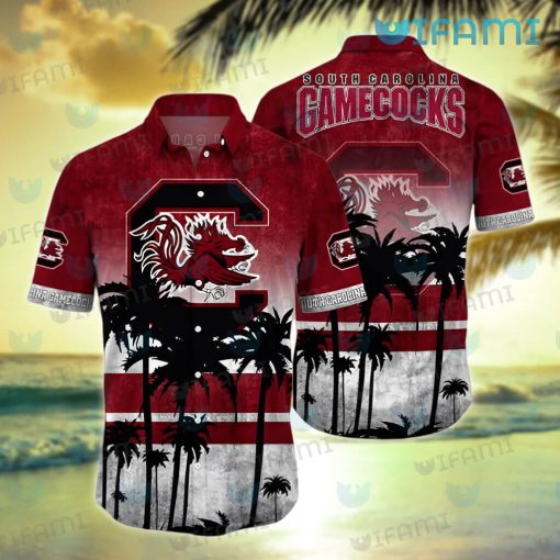 Gamecocks Hawaiian Shirt Coconut Tree Gamecocks Gift