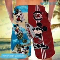 Gamecocks Hawaiian Shirt Mickey Surfing Beach Custom Gamecocks Short