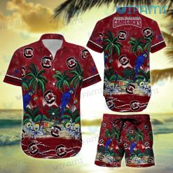 Gamecocks Hawaiian Shirt Parrot Couple Tropical Beach Gamecocks Gift