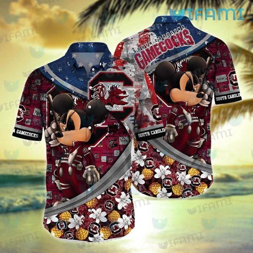 Gamecocks Hawaiian Shirt Pirate Mickey Pineapple Gamecocks Gift