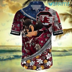 Gamecocks Hawaiian Shirt Pirate Mickey Pineapple Gamecocks Present