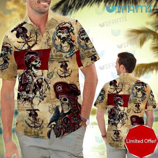 Gamecocks Hawaiian Shirt Pirate Skeleton Best Gamecock Gifts For Him