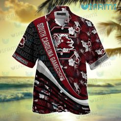 Gamecocks Hawaiian Shirt Red Palm Leaves Gamecocks Present