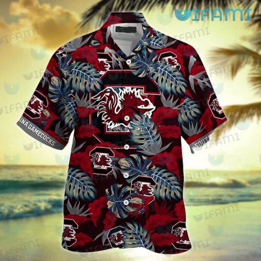 Gamecocks Hawaiian Shirt Stress Blessed Palm Leaf Gamecocks Gift