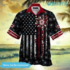 Gamecocks Hawaiian Shirt Sunflower USA Flag Personalized Gamecocks Present