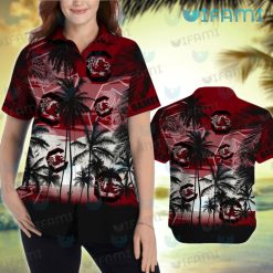 Gamecocks Hawaiian Shirt Sunset Coconut Tree Gamecocks Present