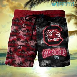 Gamecocks Hawaiian Shirt Sunset Dark Coconut Tree Gamecocks Short