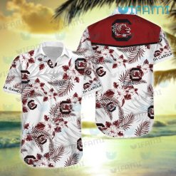 Gamecocks Hawaiian Shirt Tropical Flower Gamecocks Gift