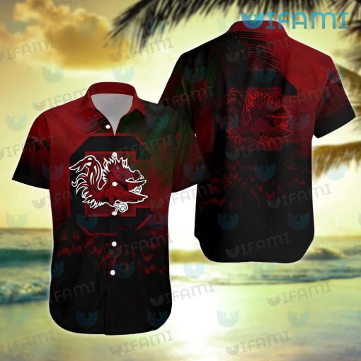 Gamecocks Hawaiian Shirt Tropical Tree Gamecocks Gift