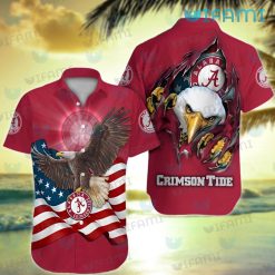 Hawaiian Alabama Shirt Eagle USA Flag Ripped New Alabama Football Gifts For Him