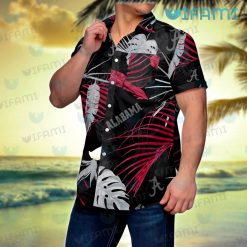 Hawaiian Alabama Shirt Feather Tropical Leaves Alabama Crimson Tide Present